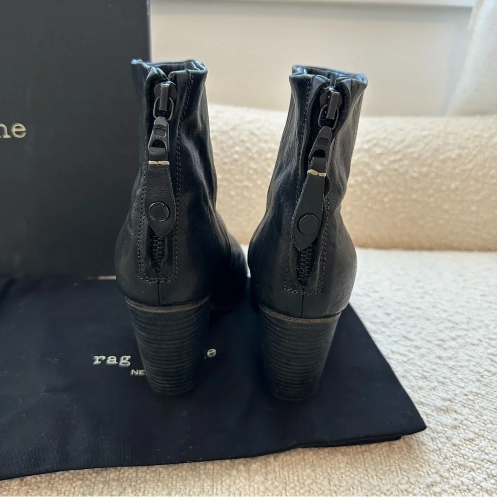 Rag & Bone Classic Black Newbury Ankle Boots